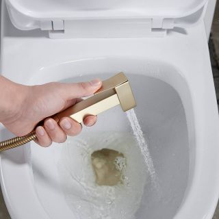 Гигиенический душ со смесителем Shevanik S127G золотой сатин